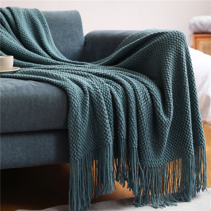 BYC Home | Sofa Pineapple Grid Knitted Blanket