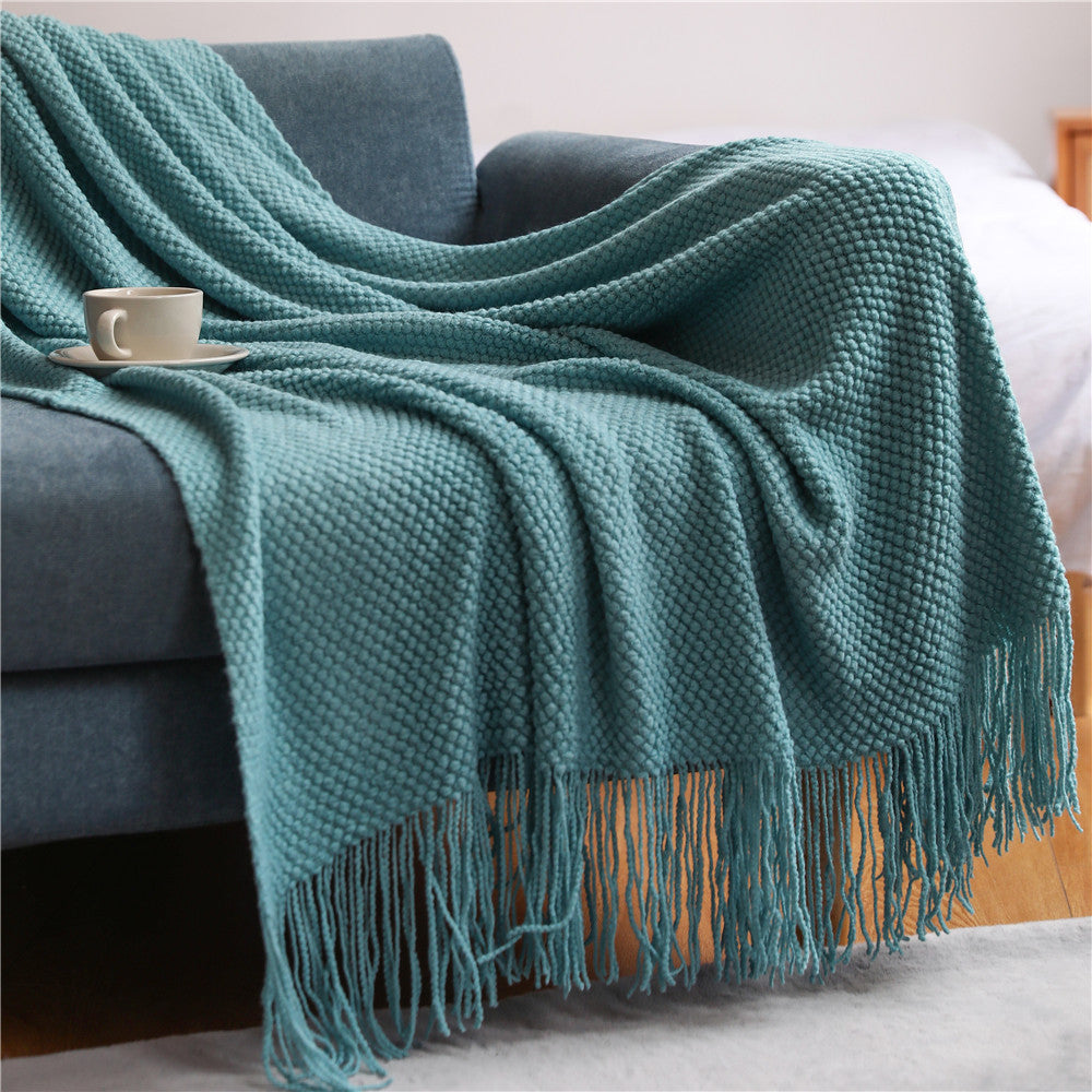 BYC Home | Sofa Pineapple Grid Knitted Blanket