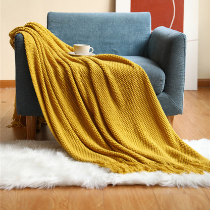 BYC Home | Sofa Pineapple Grid Knitted Blanket