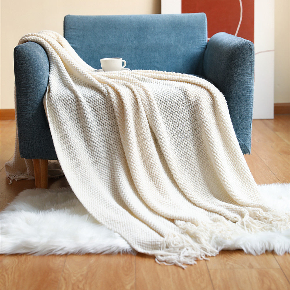 BYC Home | Sofa Pineapple Grid Knitted Blanket