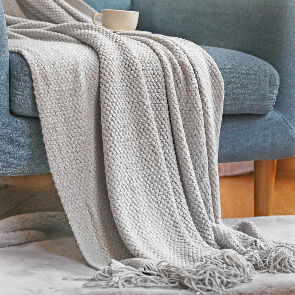 BYC Home | Sofa Pineapple Grid Knitted Blanket