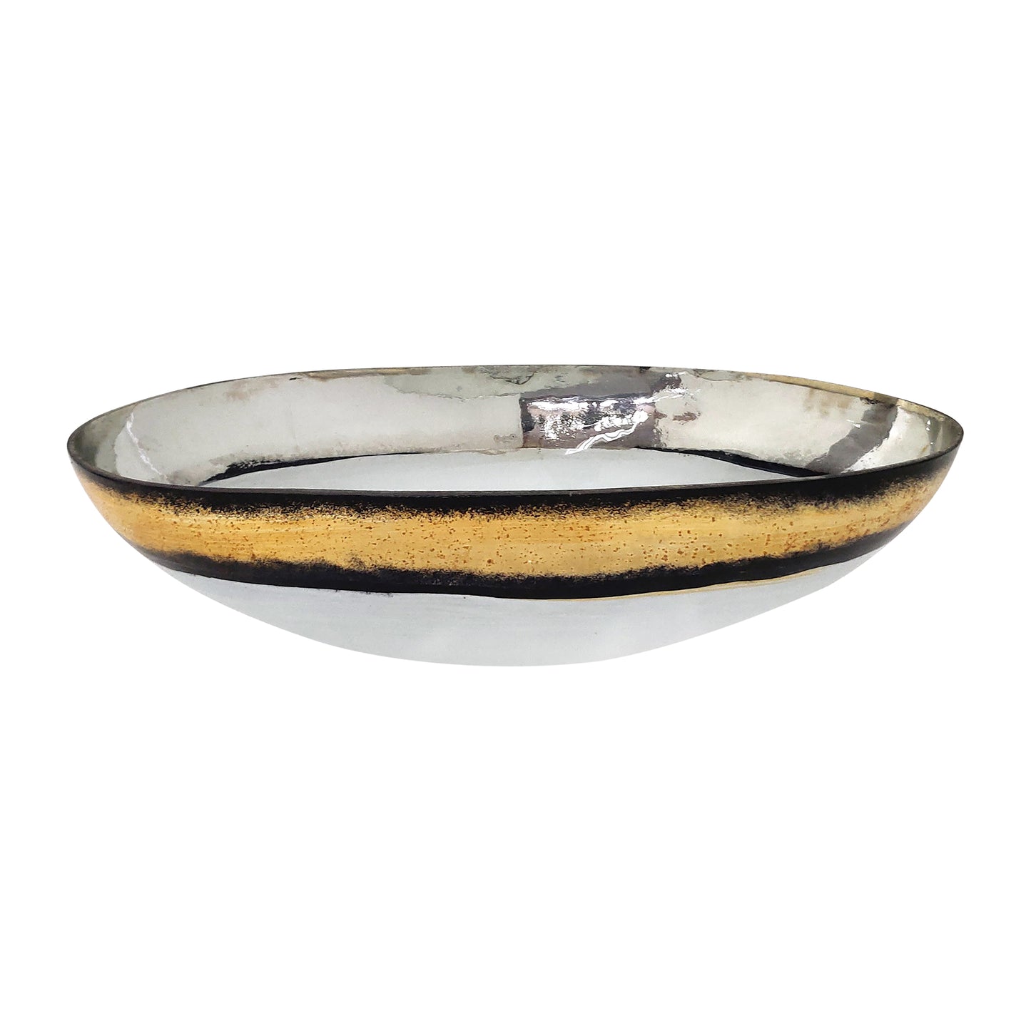 BYC Home | Glass Bowl Gold Trim, 16"