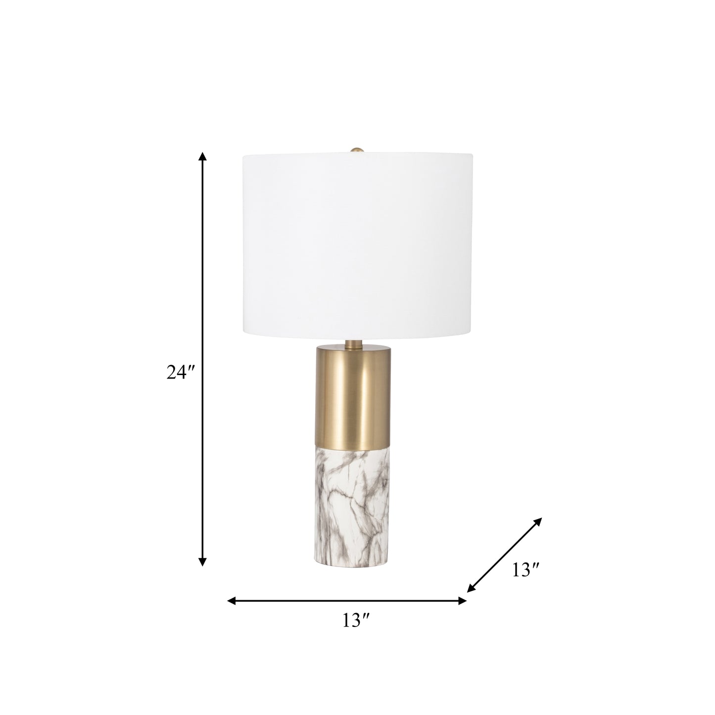 BYC Home | Marble Style Table Lamps, 24"